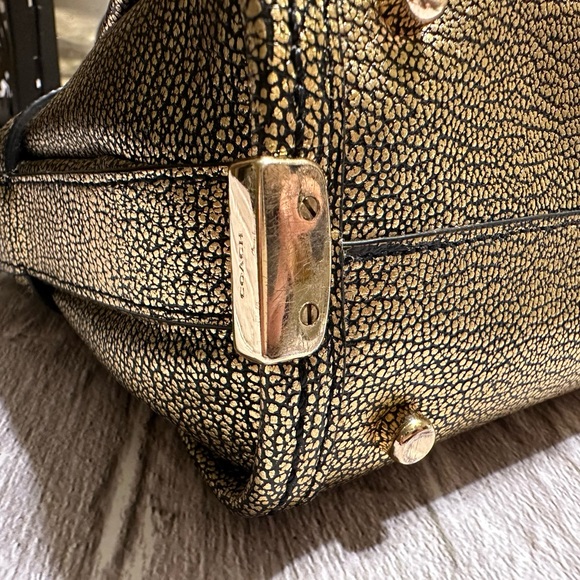 COACH Mini Swagger Gold Metallic Crossbody - Picture 5 of 15
